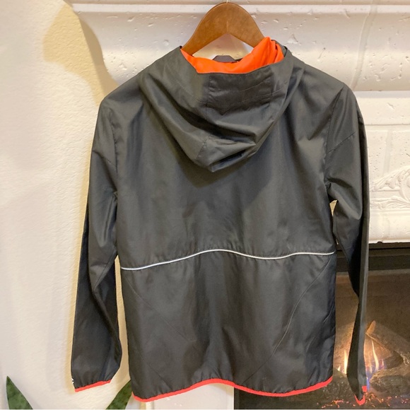 Champion Gray and Orange Windbreaker Jacket Size Youth Large 12 /14 - Picture 2 of 6